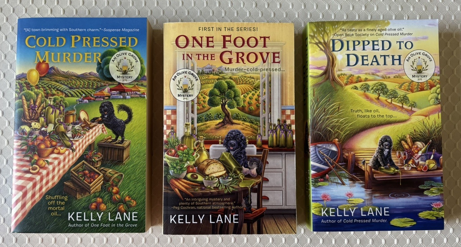 Lot of 3 Cozy Mysteries By Kelly Lane An Olive Grove Series First 1, 2, 3 Books