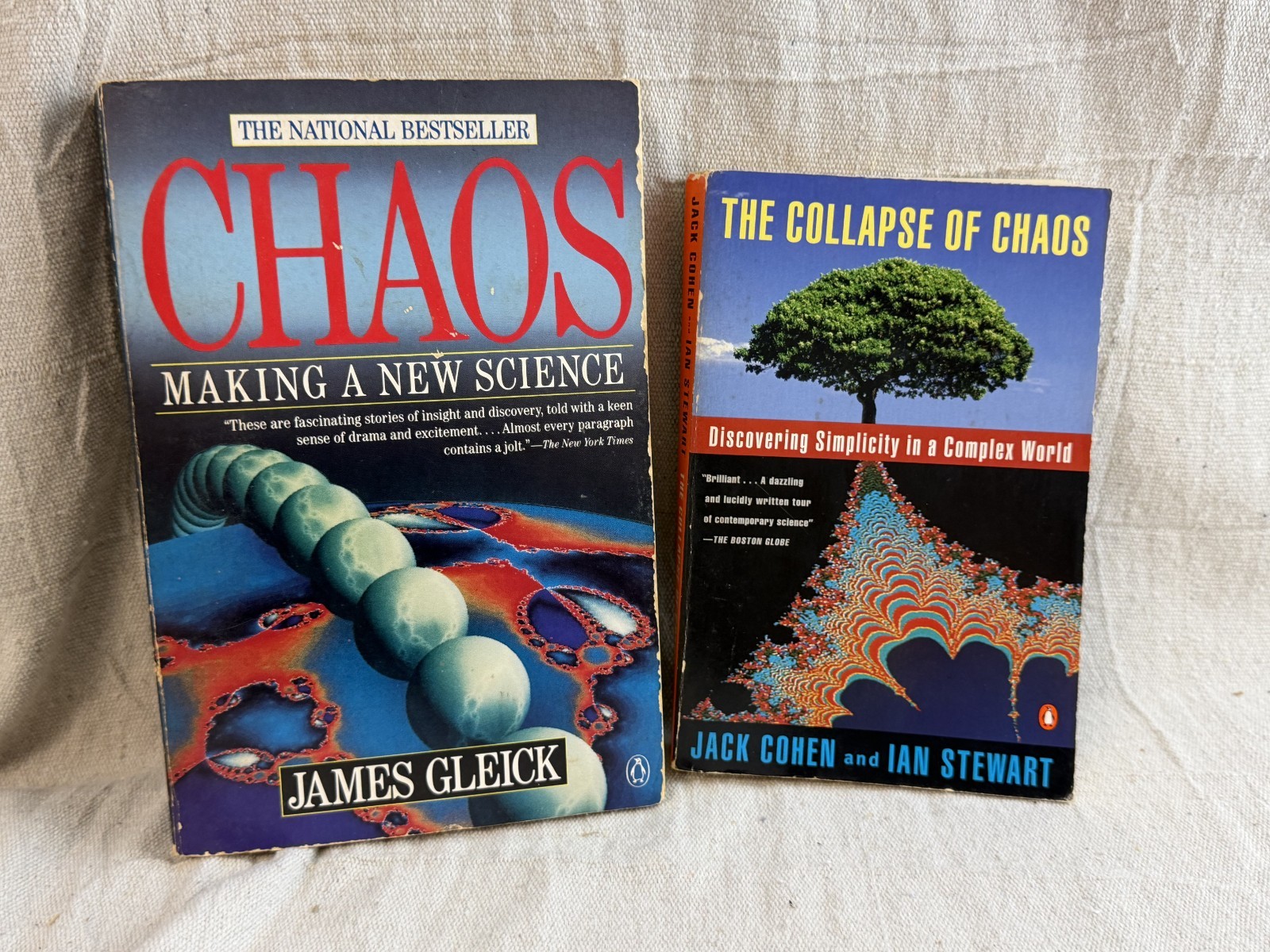 Chaos James Gleick & Collapse of Chaos Jack Cohen Ian Stewart Penguin Paperbacks