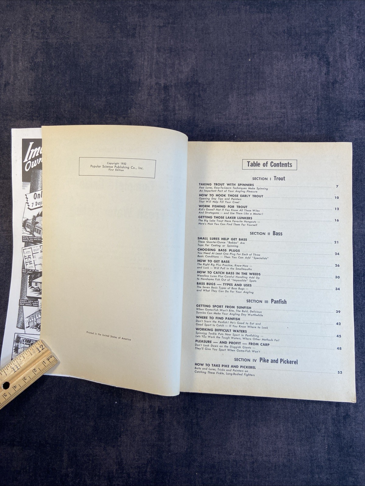 Outdoor Life -Complete Guide To Fresh Water Fishing-1952 First Edition-250 Pages