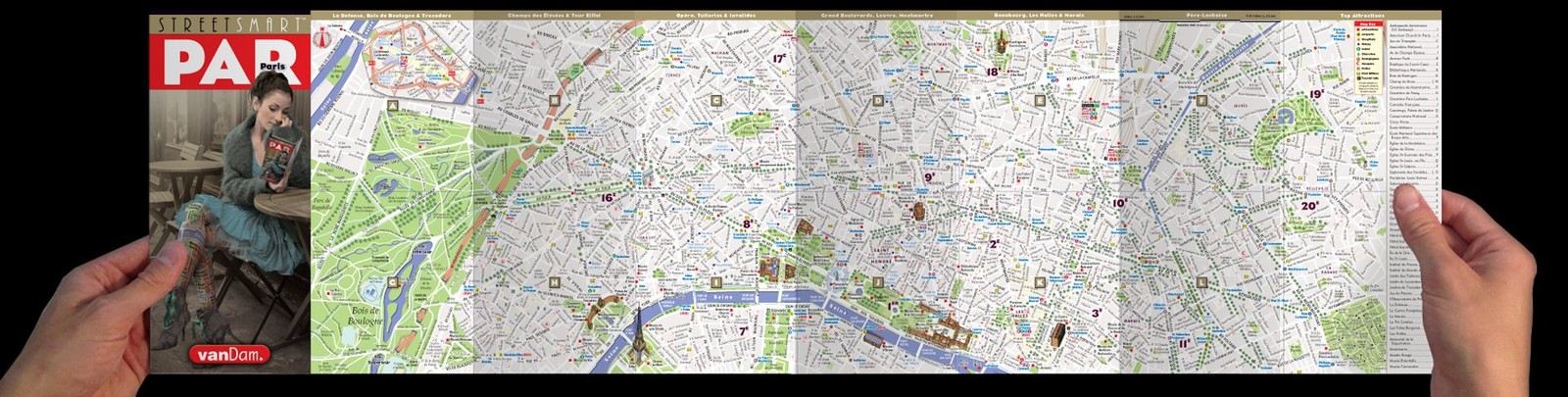StreetSmart® Paris Map by VanDam City Center Street Map of Paris, France La…