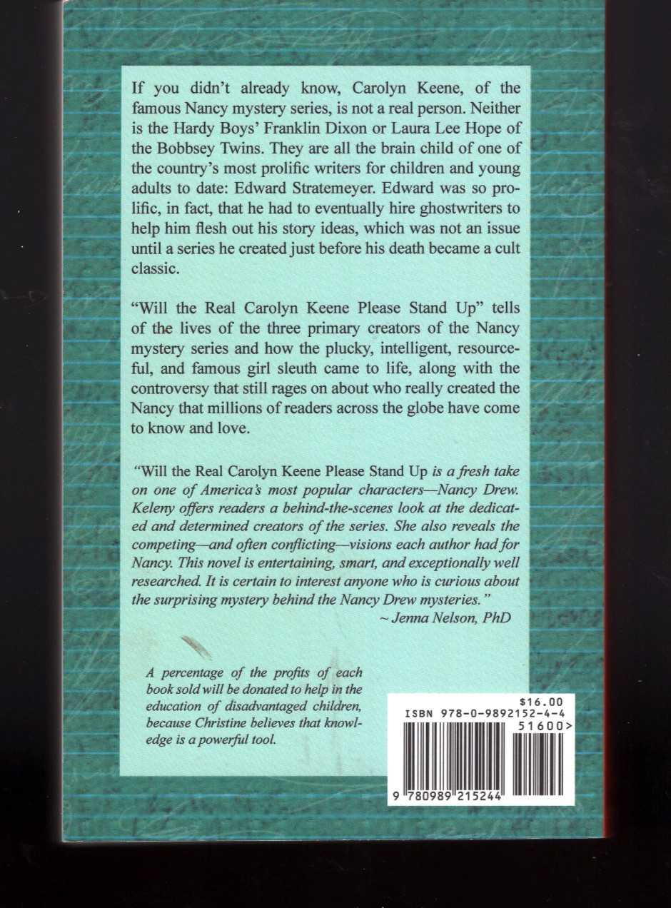 Will The Real Carolyn Keene Please Stand Up by Christine Keleny Unread copy