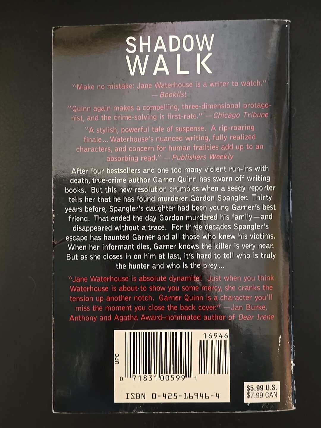 SHADOW WALK JANE WATERHOUSE PAPERBACK 1997