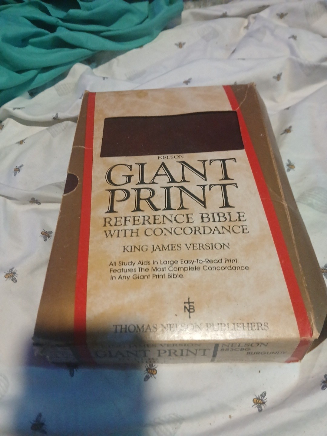 King James Giant Print Reference Bible by Thomas Nelson (1986, Imitation…