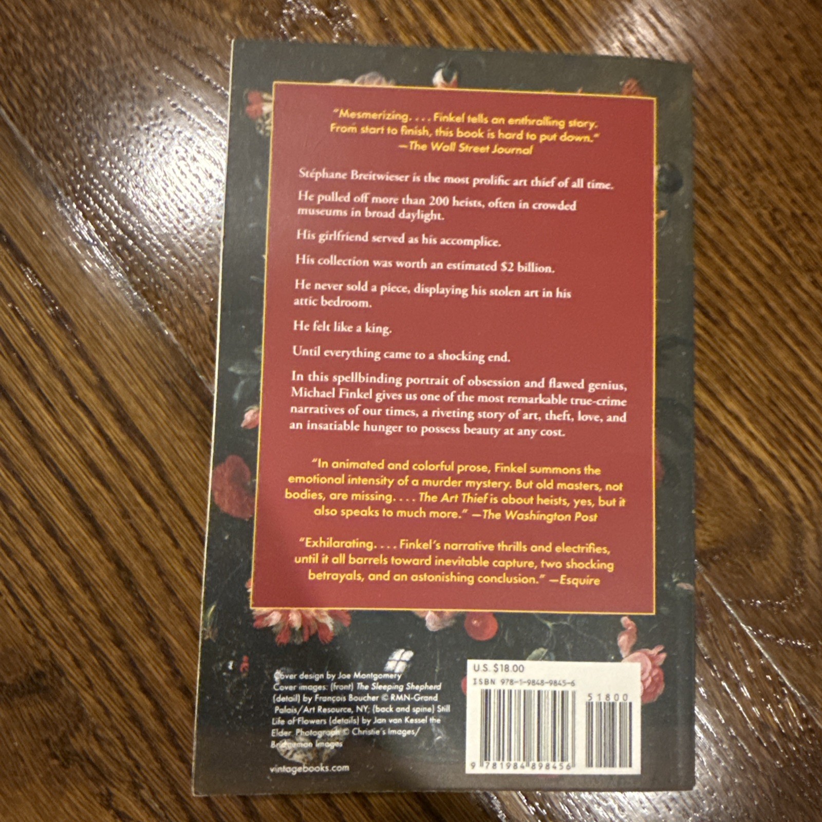 Michael Finkel The Art Thief (Paperback)