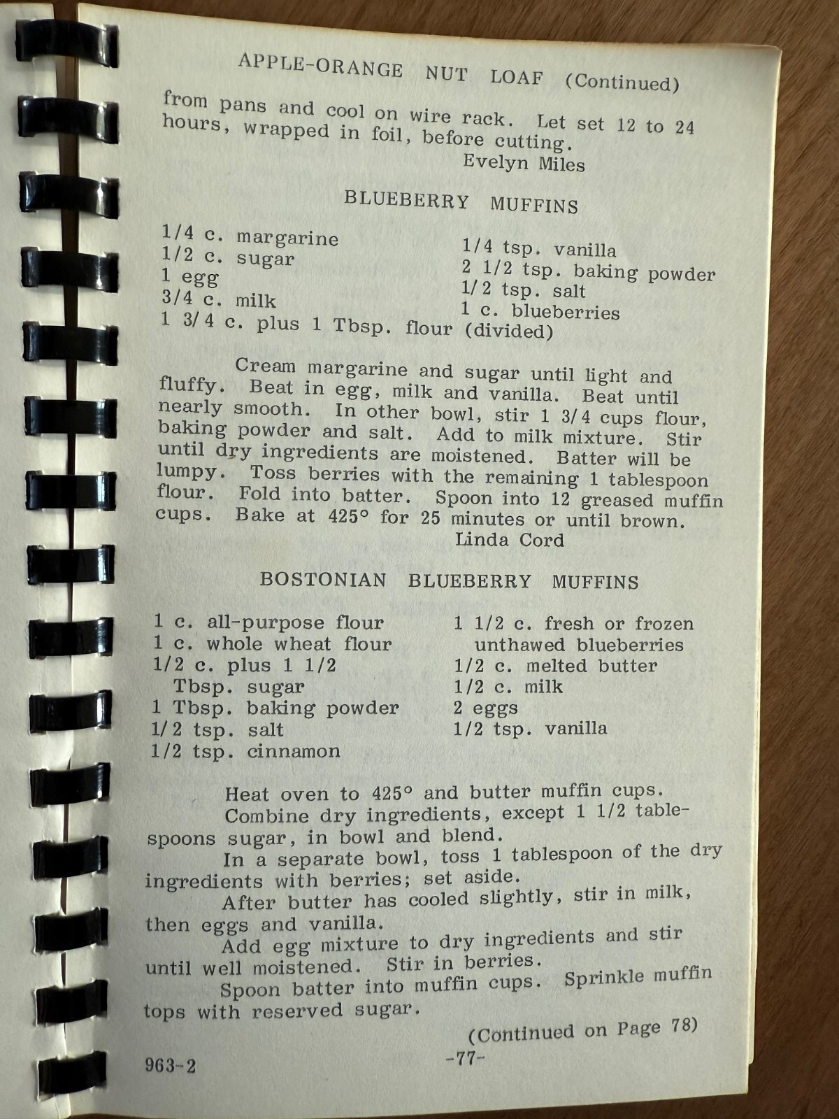 Vintage Cherished Recipes Cookbook Darlington Indiana Christian Church