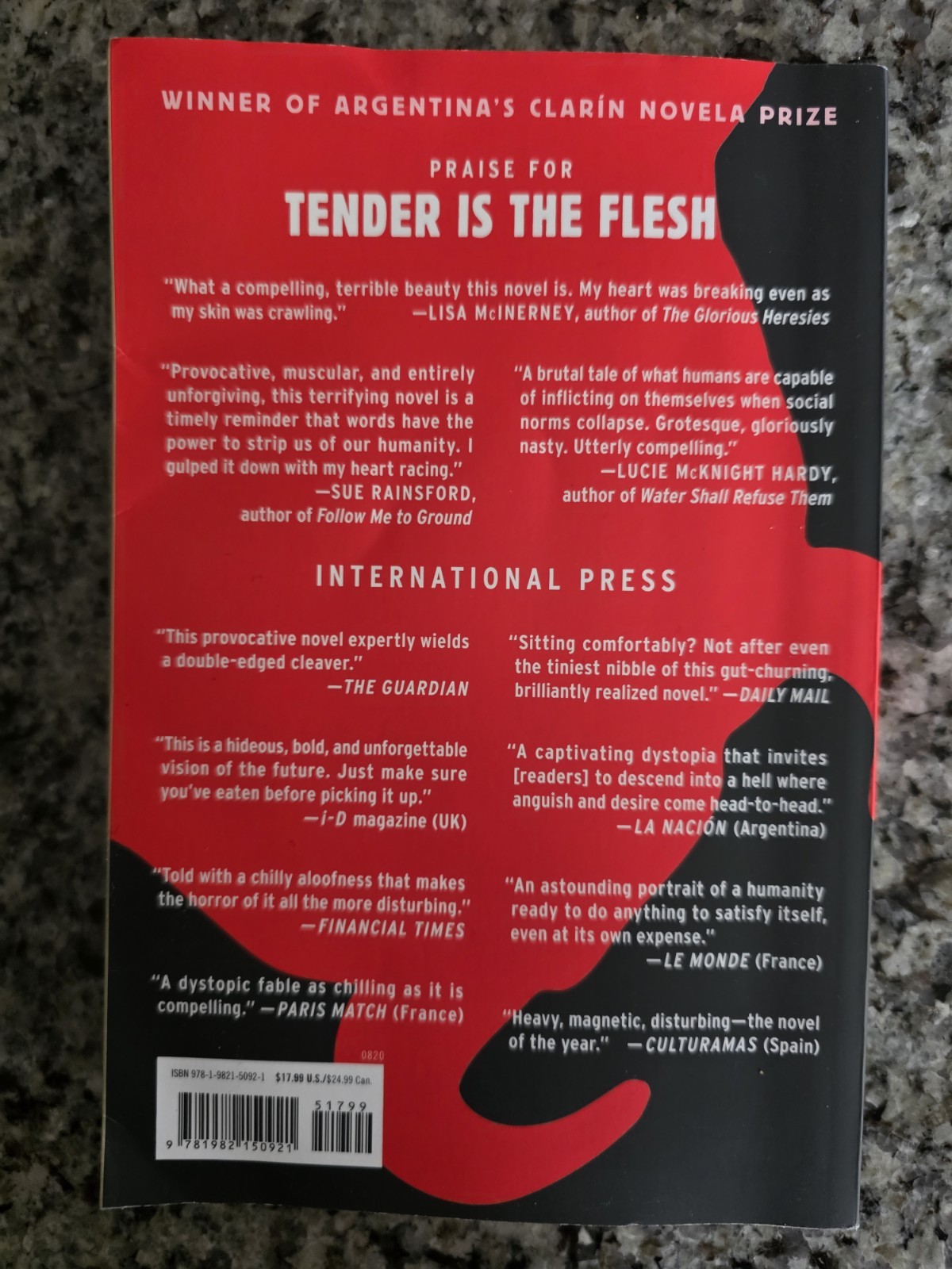 Agustina Bazterrica Tender Is the Flesh 2020 Trade PB Scribner Dystopian