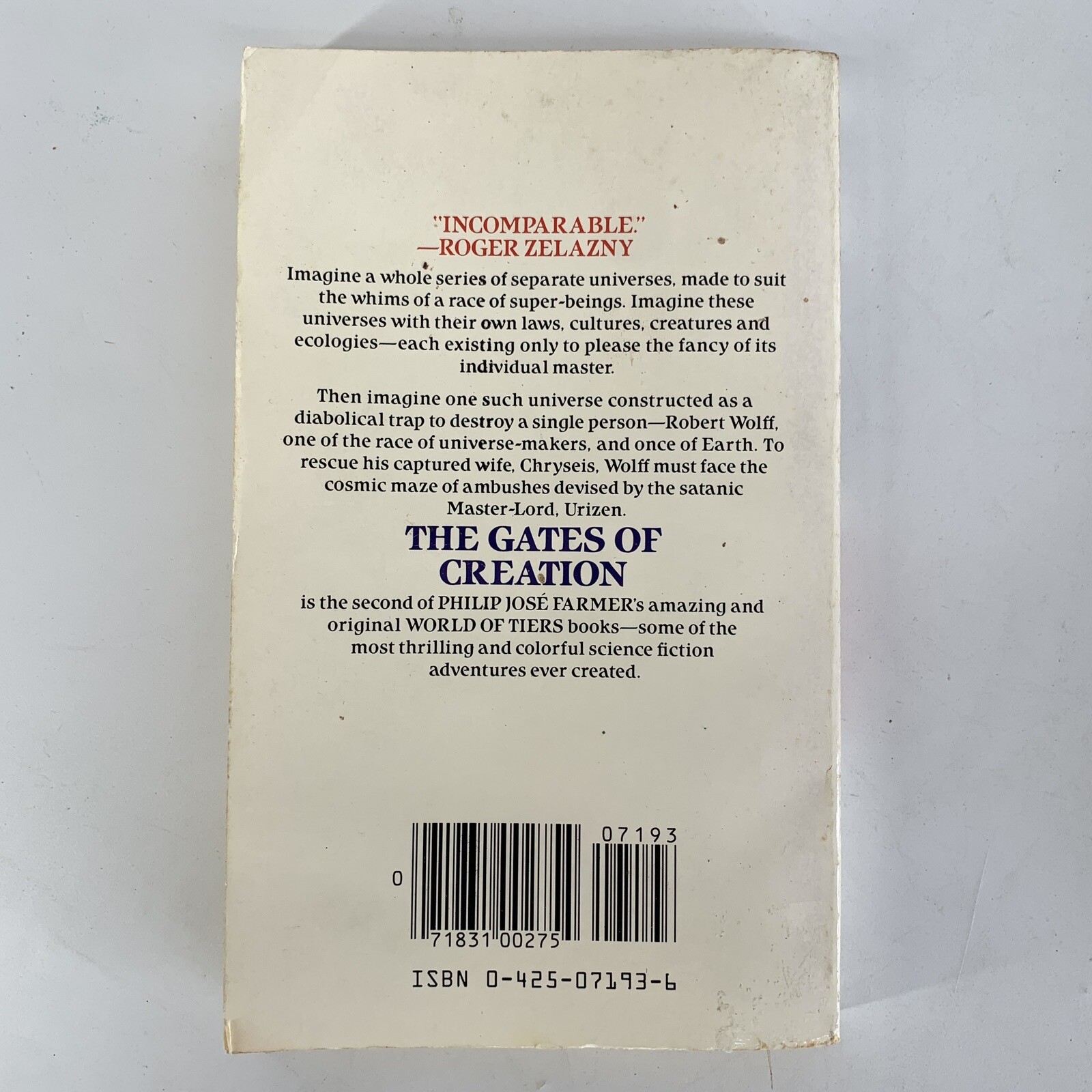Philip Jose Farmer Maker of Universes More Than Gates of Creation PB Book Lot 3