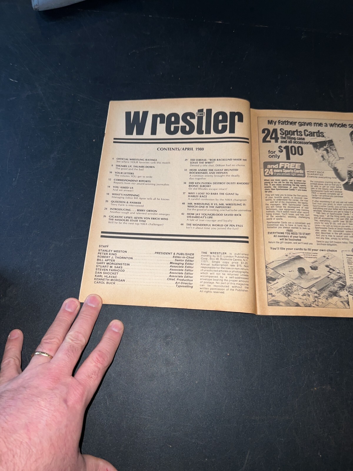 The Wrestler Magazine April 1980 Dusty Rhodes Cover AWA WWF NWA Mid South