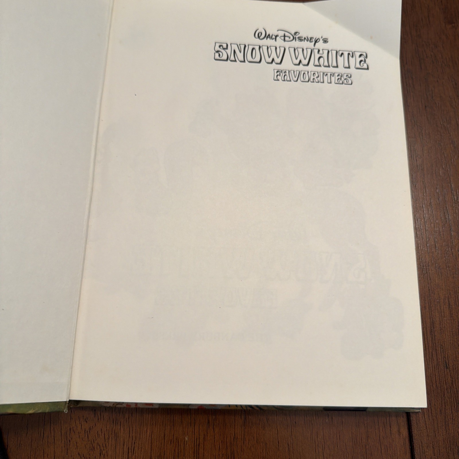 Vtg Walt Disney’s Snow White Favorites 1973 Book Danbury Press Hardcover Rare