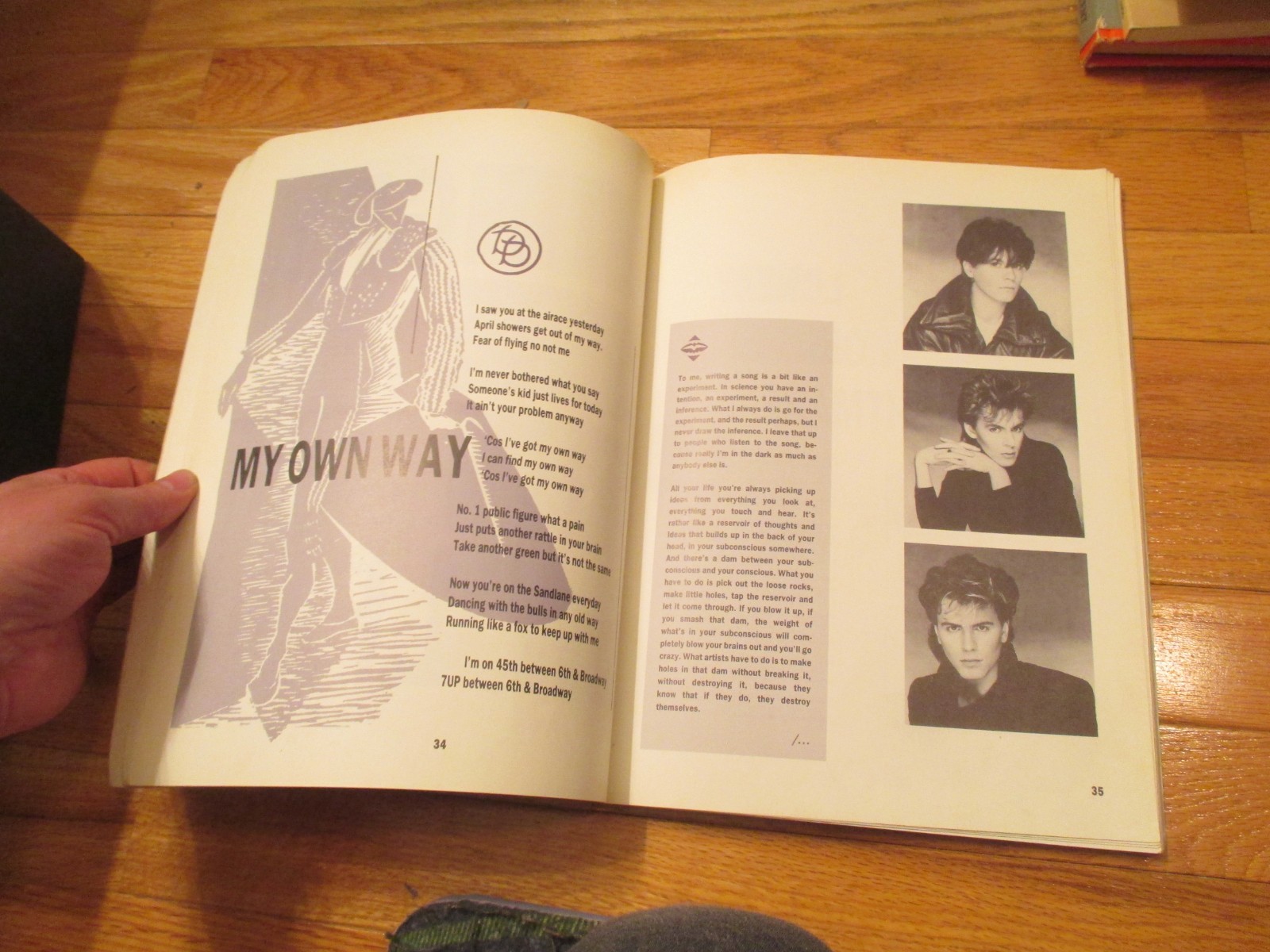 Duran Duran the Book of Words Band Music Musicians Book