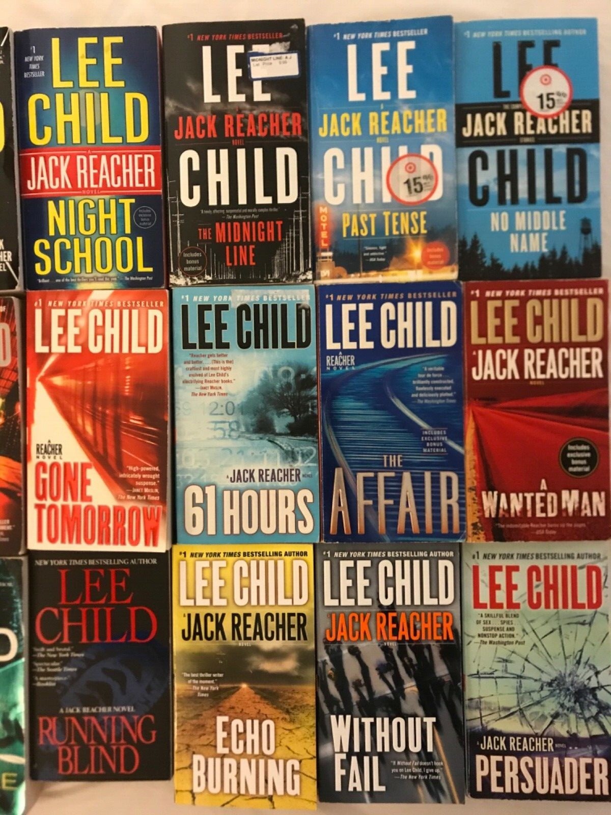 MIXED RANDOM LOT 12 Lee Child Jack Reacher PB Book Thriller Mystery FREE SHIP