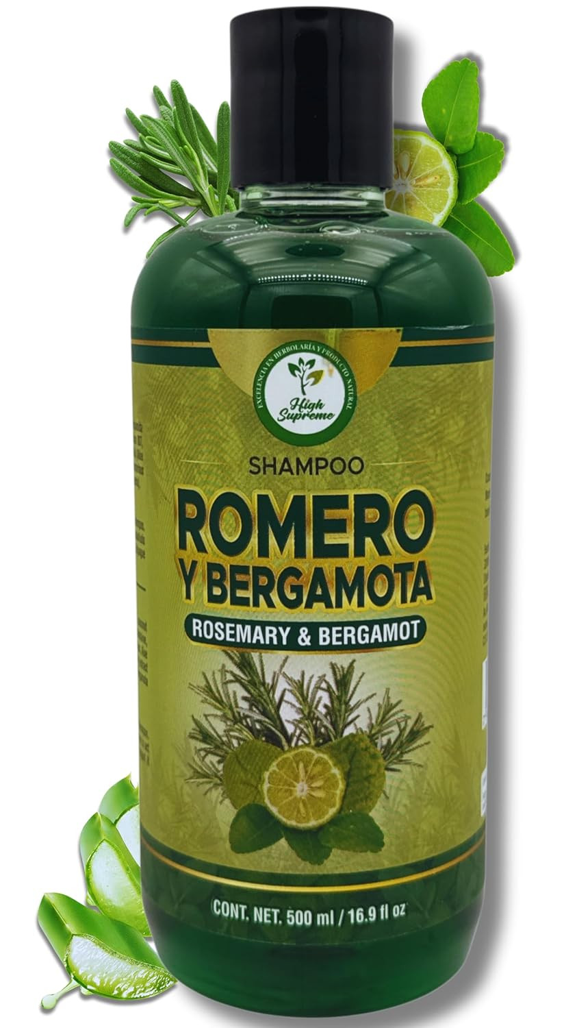 Romero, Sábila & Bergamota Shampoo (Rosemary, Aloe Vera & Bergamot) – 16.9 Fl Oz