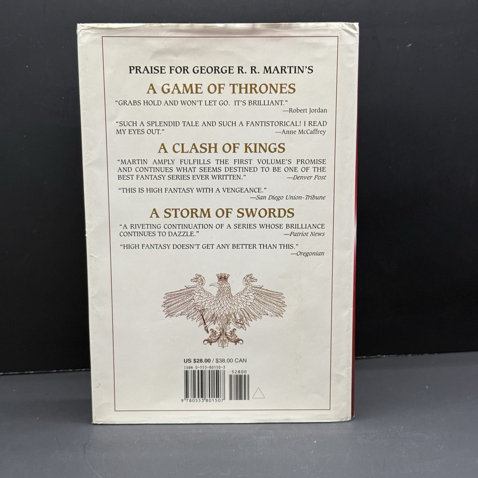 A Feast For Crows 1st Edition 1st Print HCDJ 2005 George R.R. Martin GOT