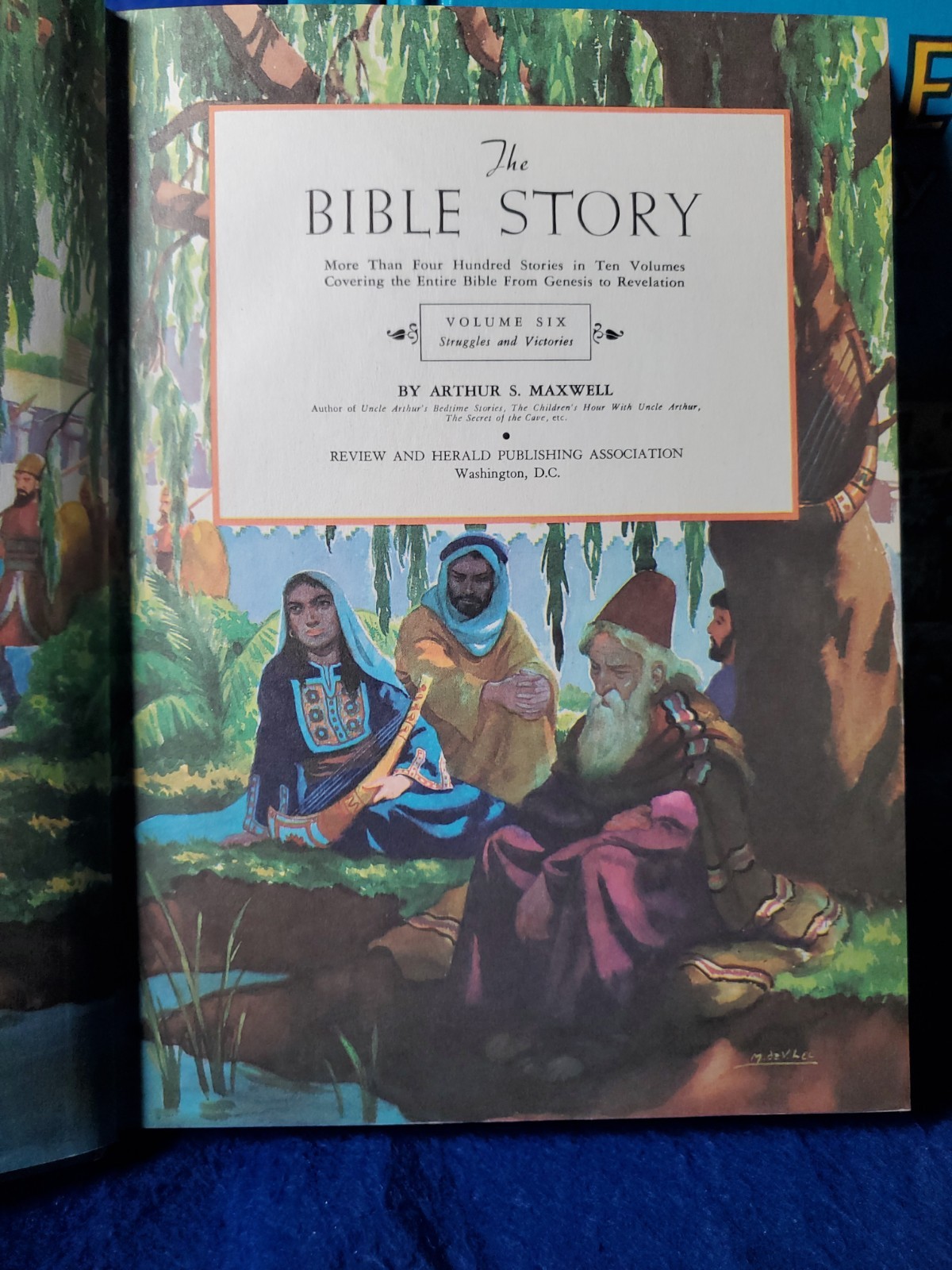 The Bible Story Vol 1-4 6-7 9-10 Arthur S Maxwell 8 HC Books R&H Set