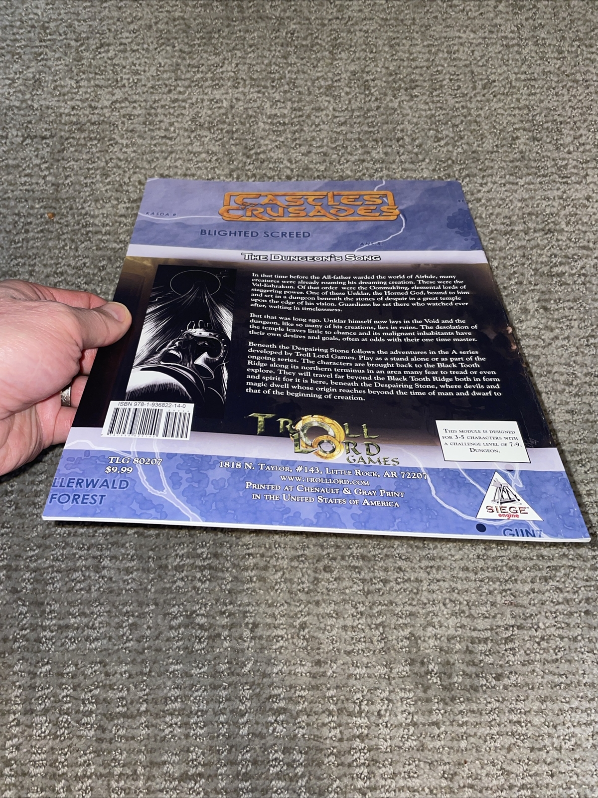 CASTLES & CRUSASDES A7 BENEATH THE DESPAIRING STONE By Davis Chenault TLG 80207