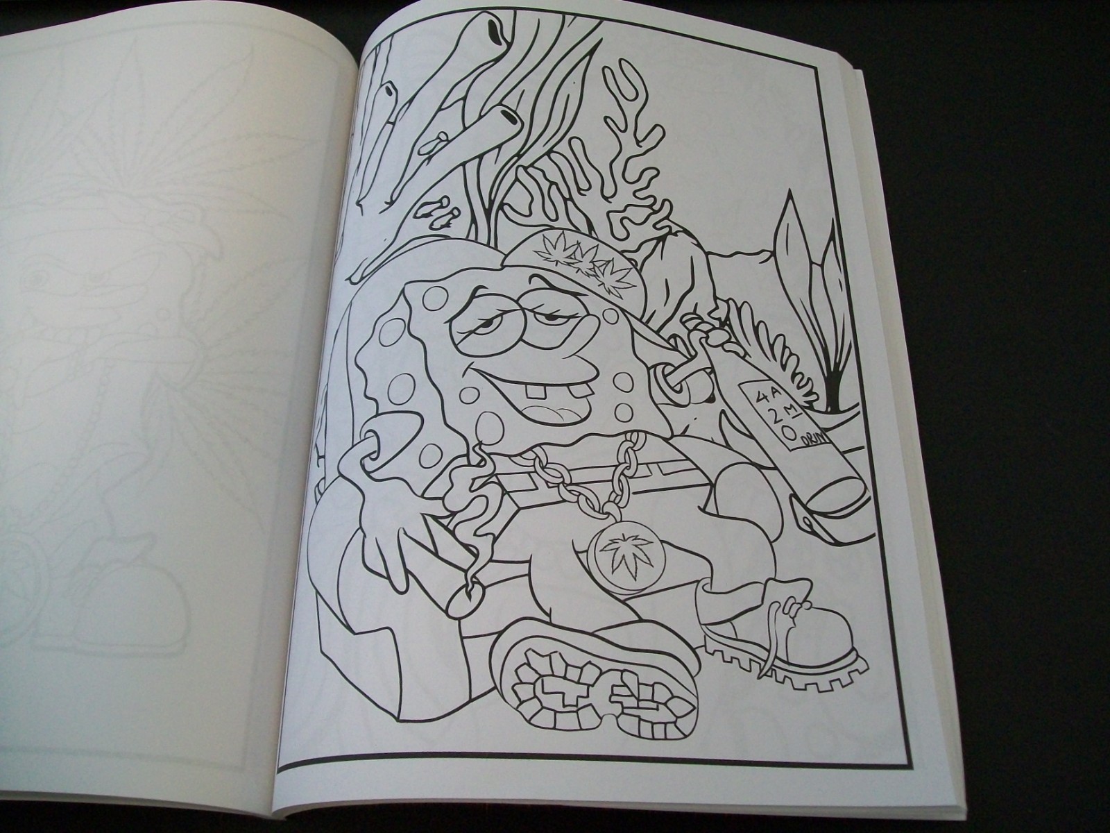 90’s Cartoon Stoner ADULT Coloring Book Paperback Made in USA 2023