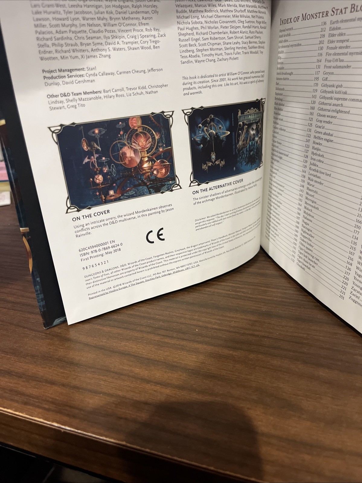 D&d Mordenkainen’s Tome of Foes by Wizards RPG Team (2018, Hardcover)