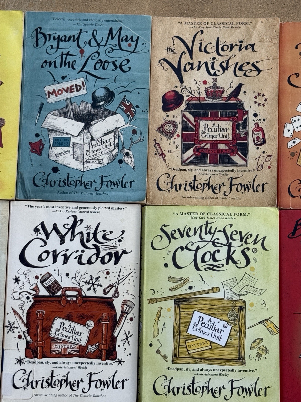 Christopher Fowler 10 Book Lot (8 PB, 2 HC) Peculiar Crimes Unit Mysteries
