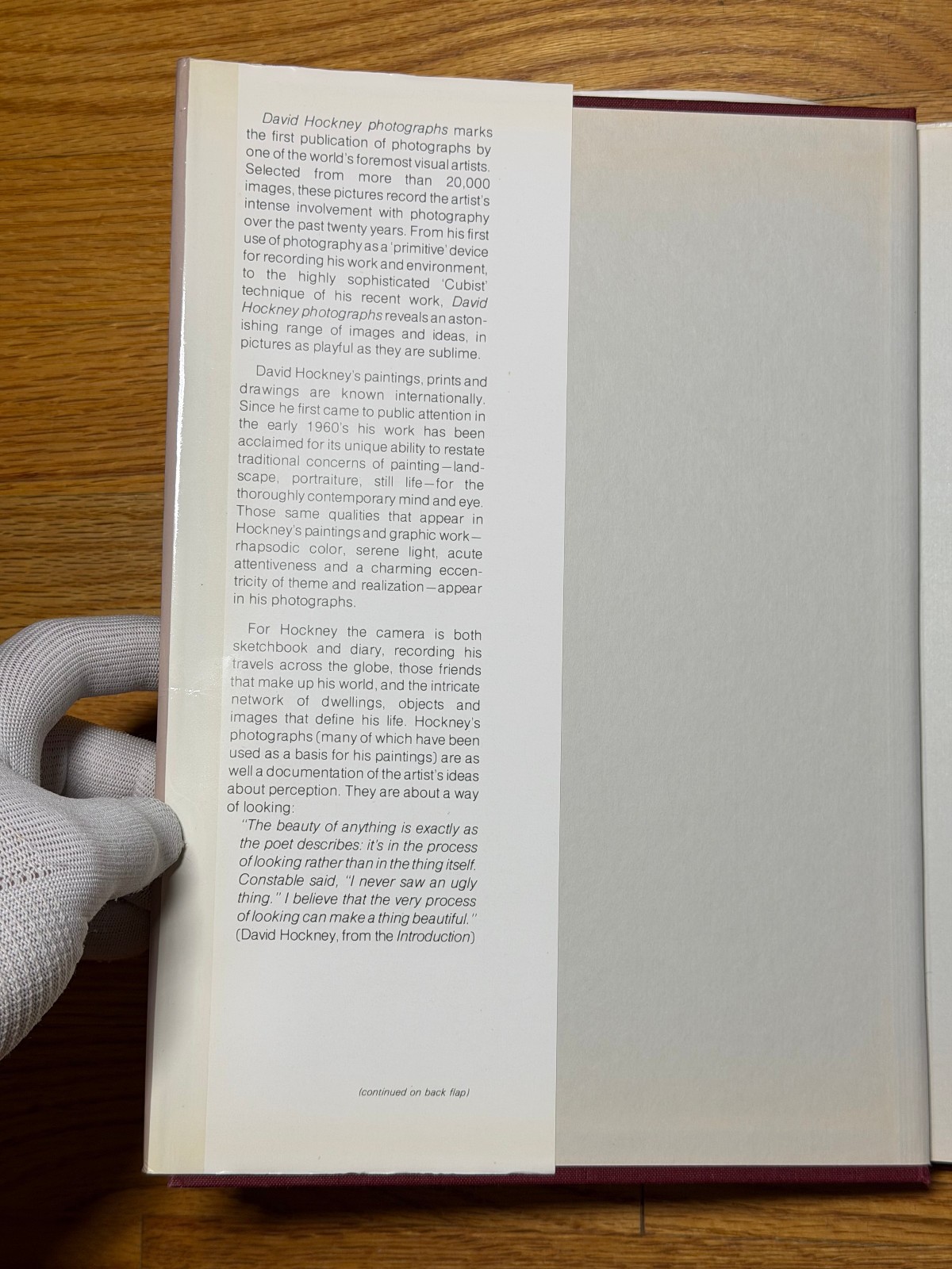 Alain Sayag / DAVID HOCKNEY PHOTOGRAPHS UNSIGNED 1st Edition 1982