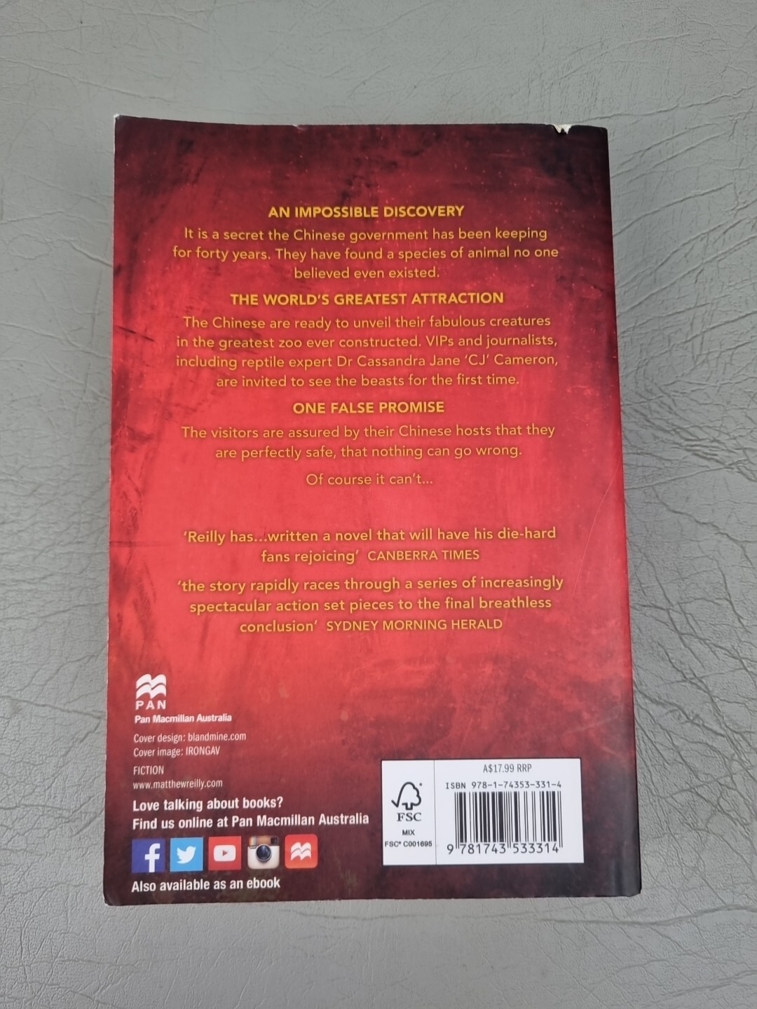The Great Zoo of China by Matthew Reilly (Paperback, 2015)