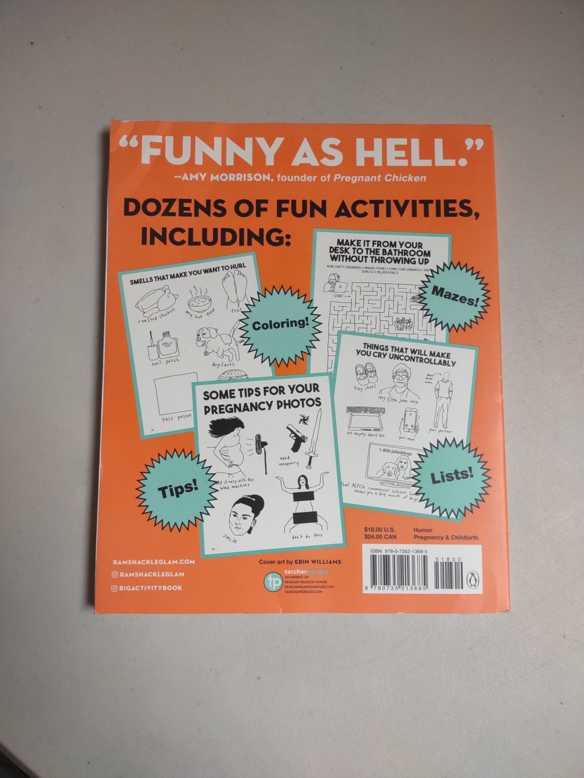 Pregnancy Book Big Fat Activity Book for Pregnant People Reid Jordan Willia_A49