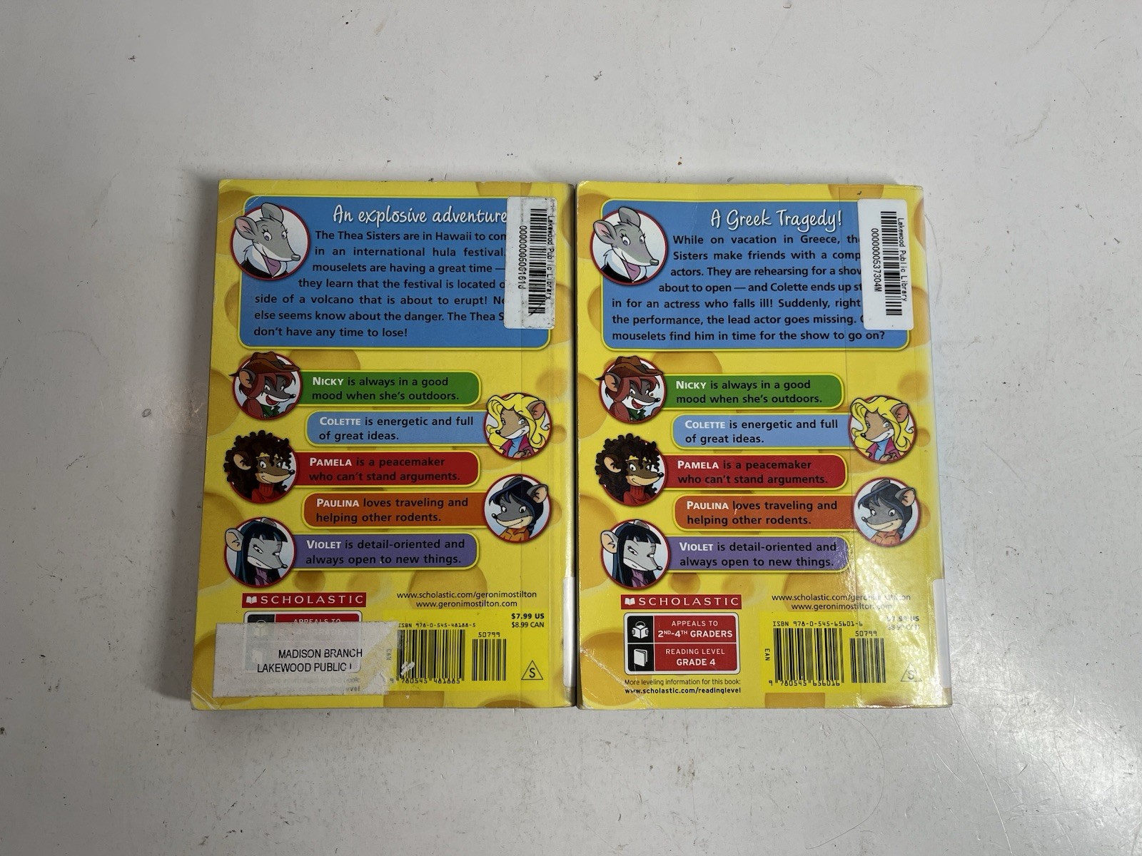 Thea Stilton Illustrated Paperback Book Lot Of 12 Scholastic Ex-Library Geronimo