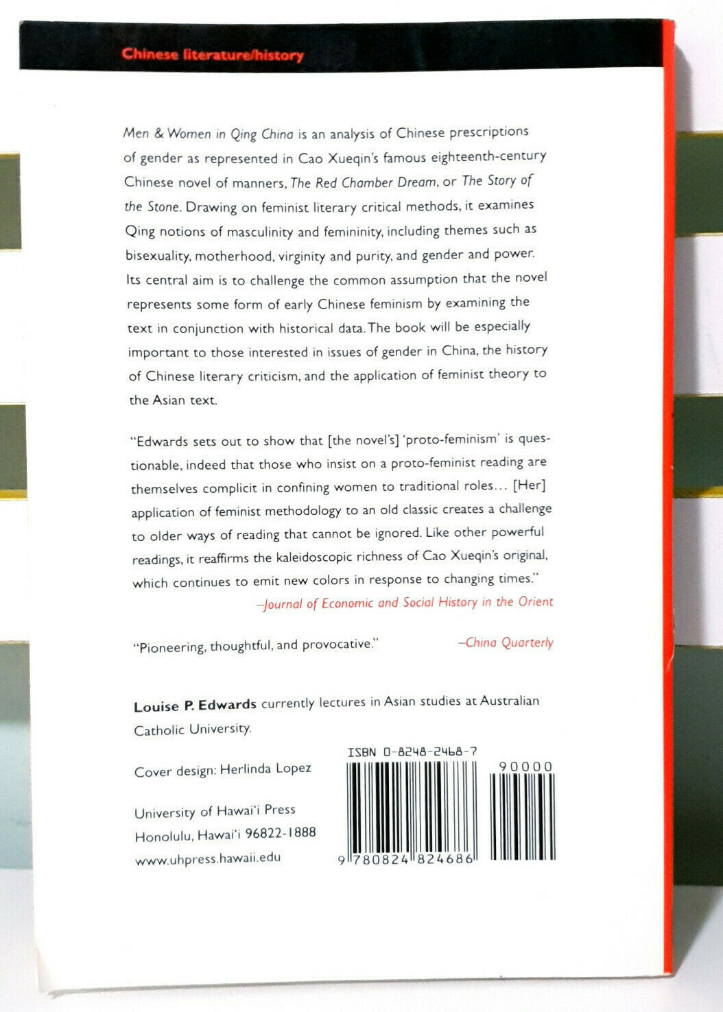 Men & Women in Qing China: Gender in The Red Chamber Dream by Louise P. Edwards!