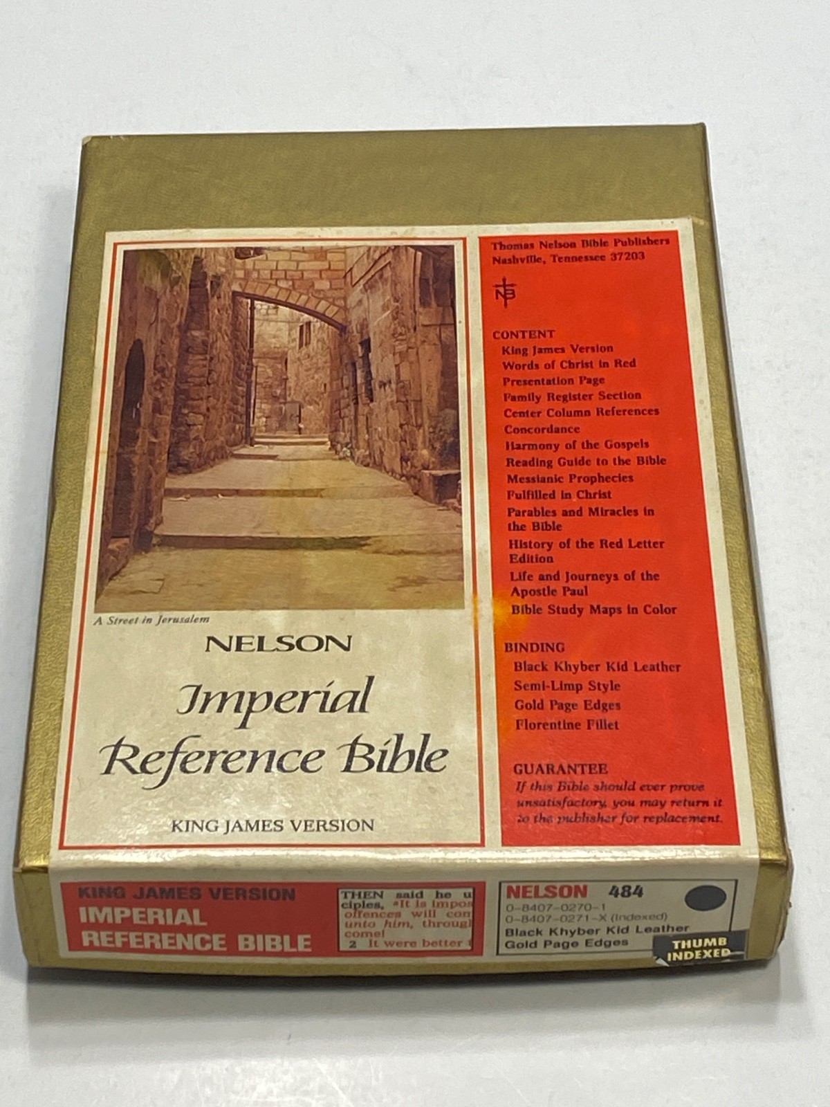 Nelson Imperial Reference Bible KJV “Black Khyber Kid Leather” Indexed 1972 #484