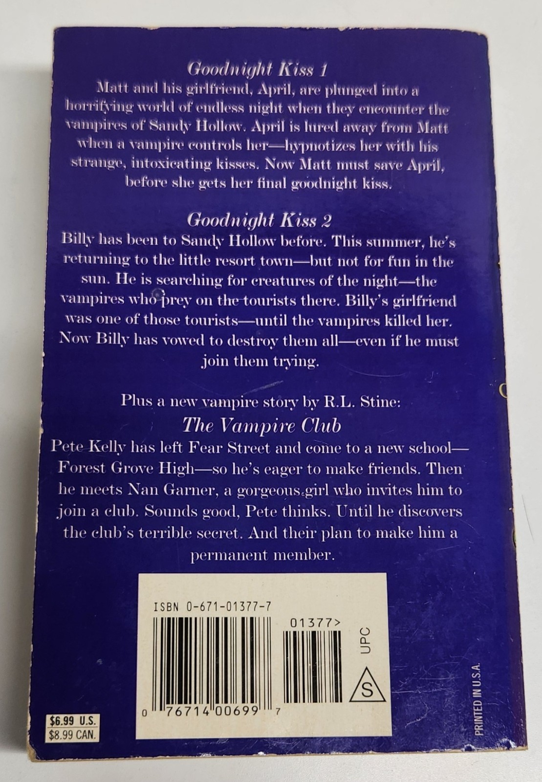 Fear Street Collector’s Edition Lot Of 2 – Goodnight Kiss Saga w/Poster RL Stine
