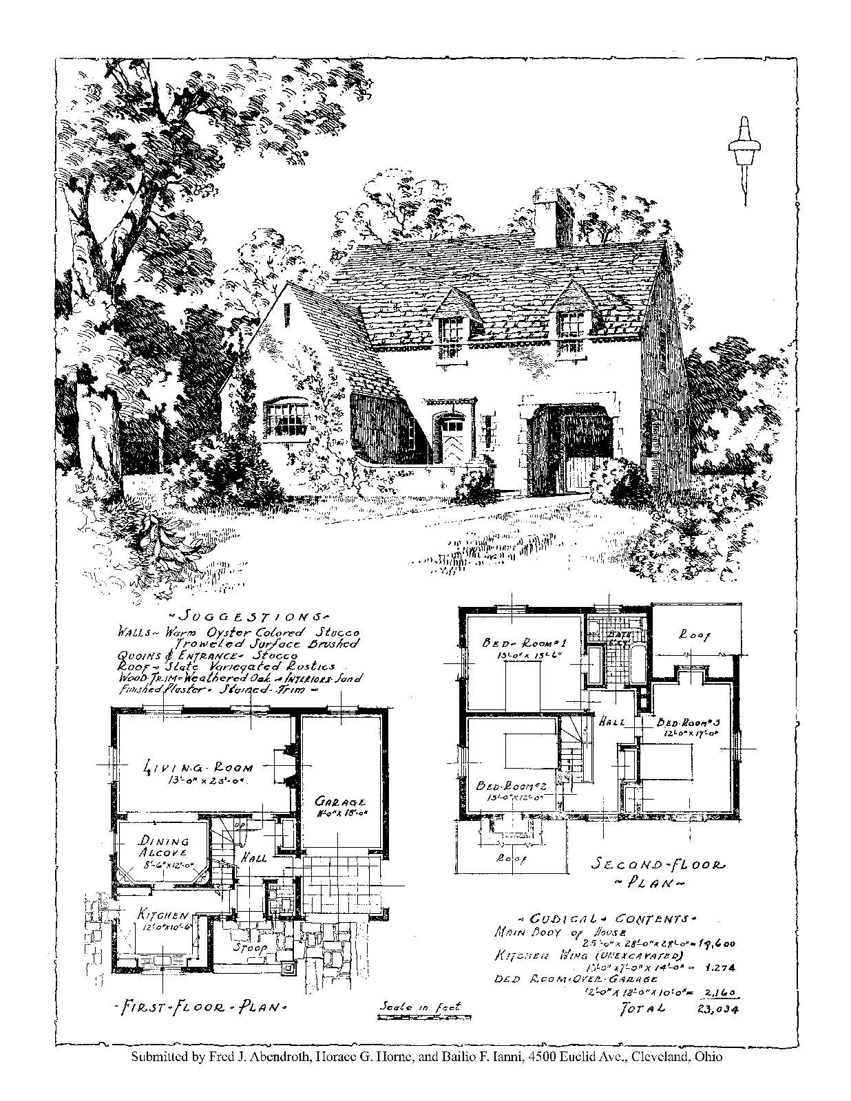 House Design Competitions – Book 11 Drawings – Detroit Free Press -1928