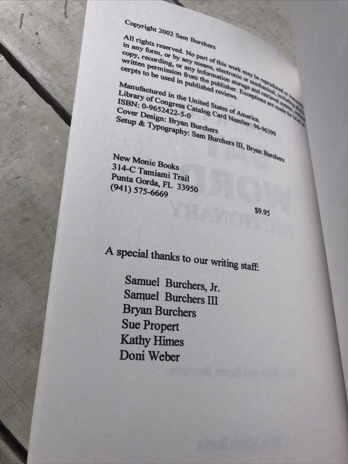 The Unofficial SAT Word Dictionary The Book the College Board Didn’t… Butchers