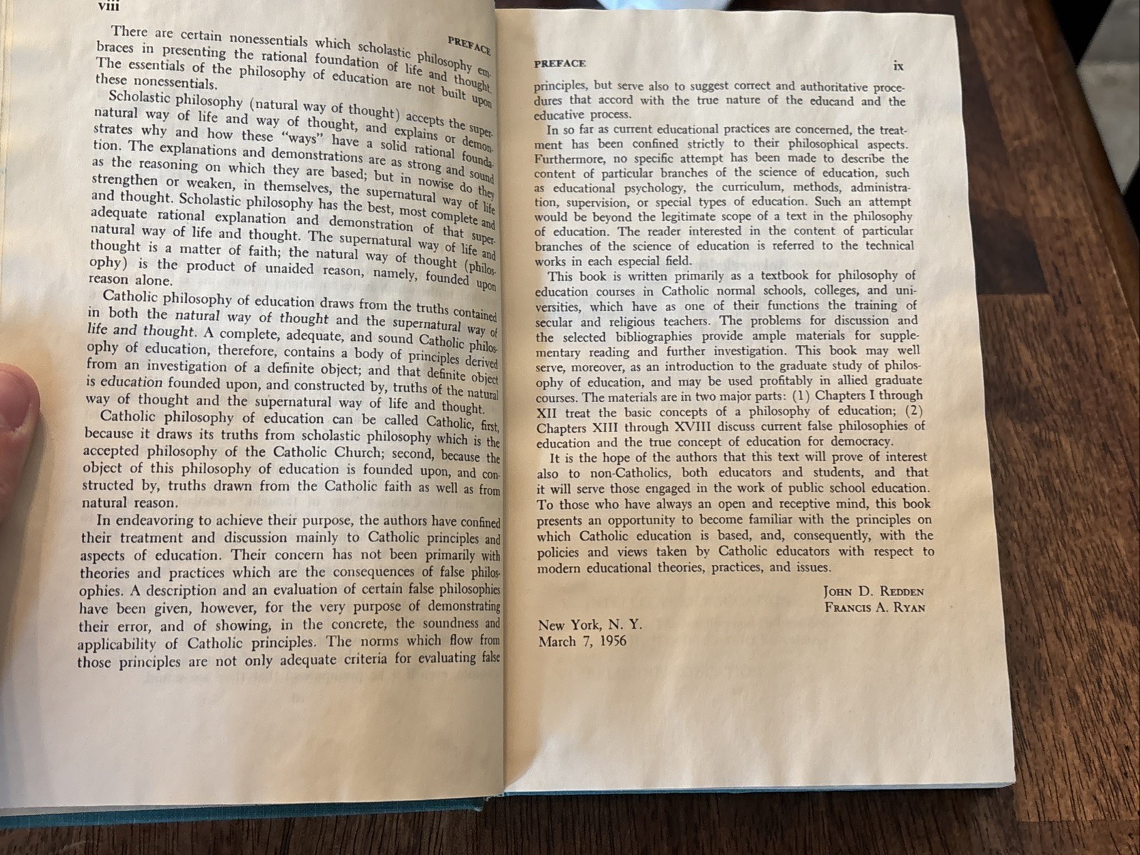 Catholic Philosophy Of Education By John Redden And Francis Ryan 1956
