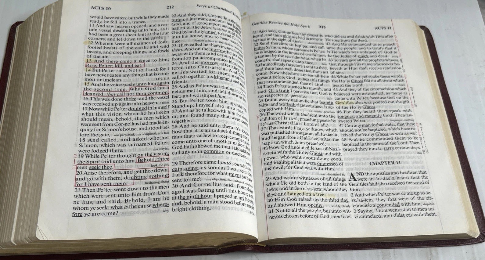 2001 Word Of God KJV Leather Special Margin Edition Bible Large Print Red Letter