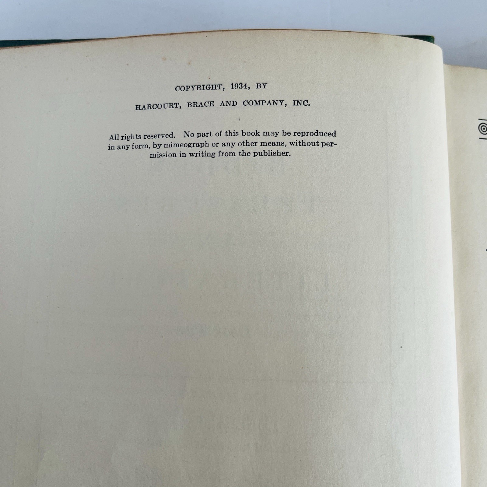 Vintage 1935 Hidden Treasures in Literature Book Two Harcourt Brace Textbook HC