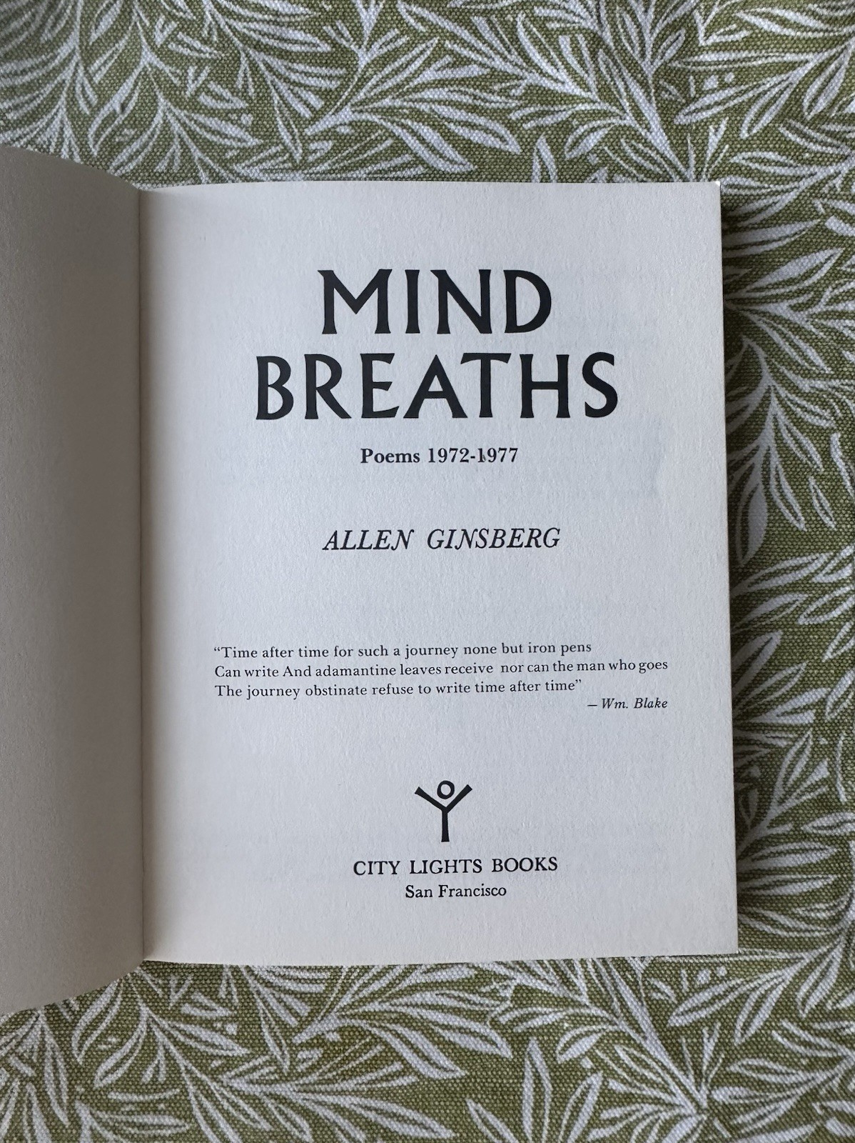 Mind Breaths: Poems 1972-1977 – Allen Ginsberg – 2nd Edition
