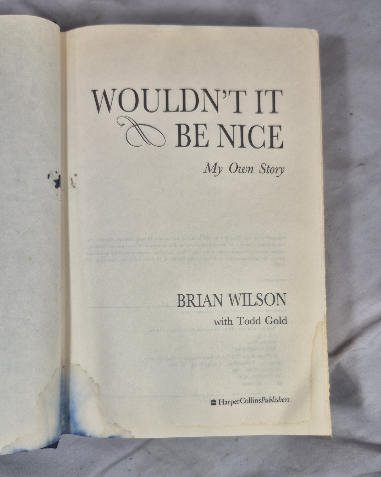 Brian Wilson True Signed 1st Ed Wouldn’t It Be Nice HC DJ 1991 w/ Affidavit Boys