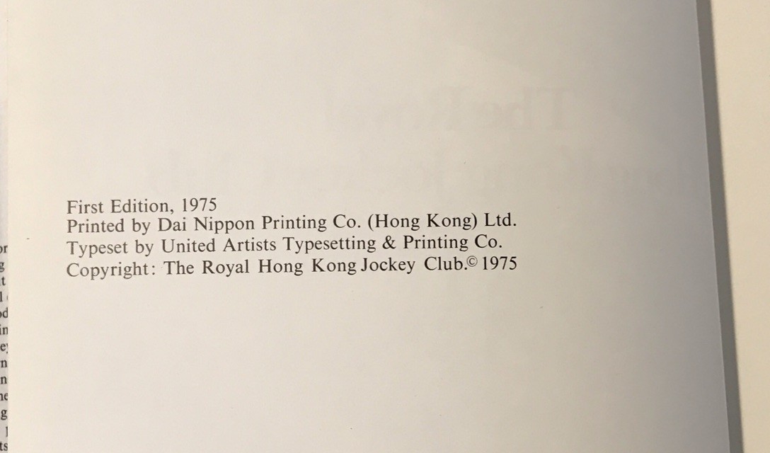 THE ROYAL HONG KONG JOCKEY CLUB Horse Racing Illustrated w/ Slipcase 1975 RARE
