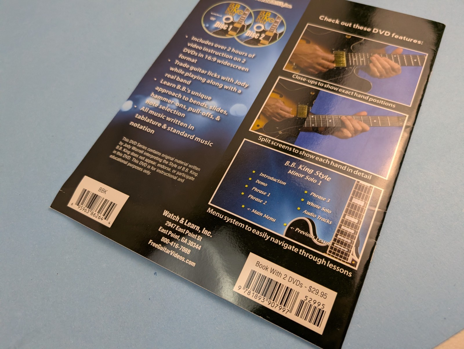 B.B. KING STYLE GUITAR BOOK By Jody Worrell No CD