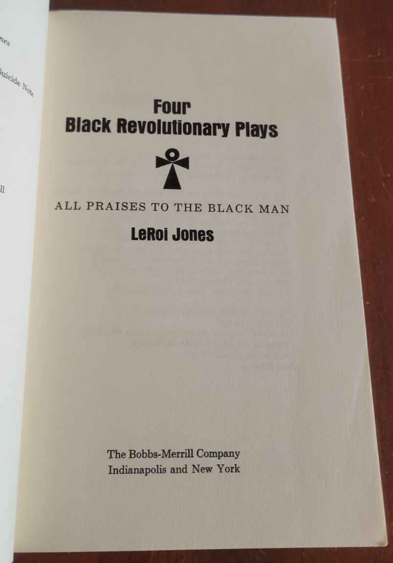 Four Black Revolutionary Plays – LeRoi Jones (Amiri Baraka) – 1969 PB Drama