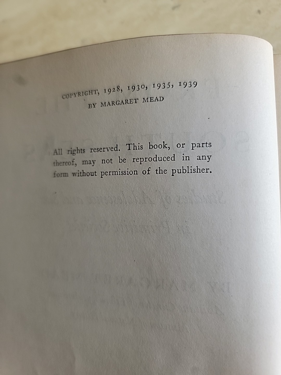 1939 Margaret Mead FROM THE SOUTH SEAS William Morrow & Company HCDJ
