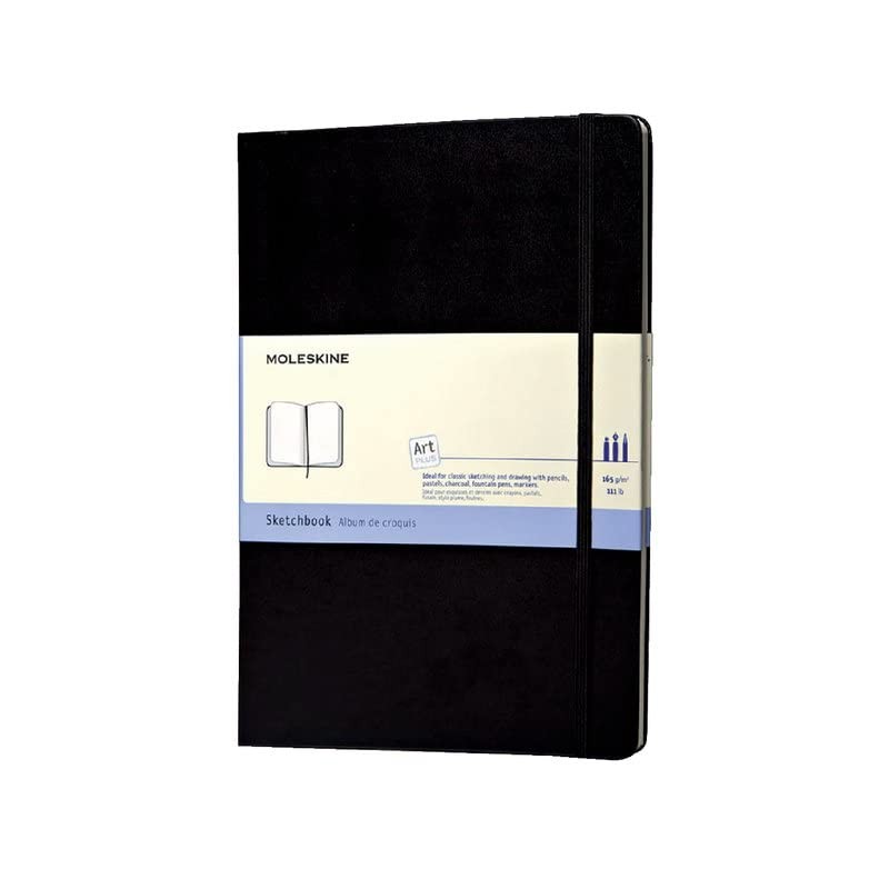 Moleskine Art Sketchbook, Hard Cover, A4 (8.25″ x 11.75″) Plain/Blank, Black,…
