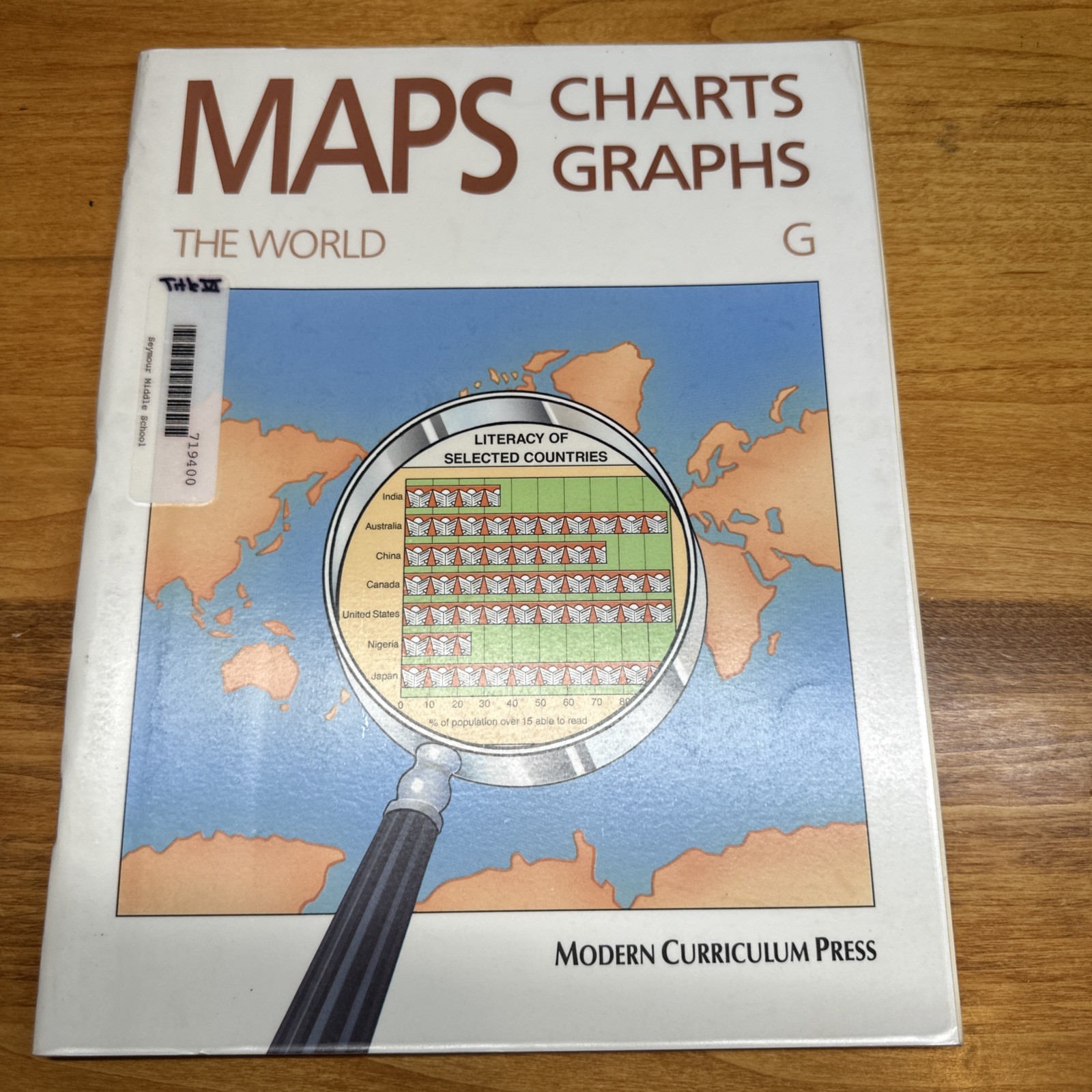 4 Maps Charts Graphs Levels D, E, F, and G Modern Curriculum Press US World pb