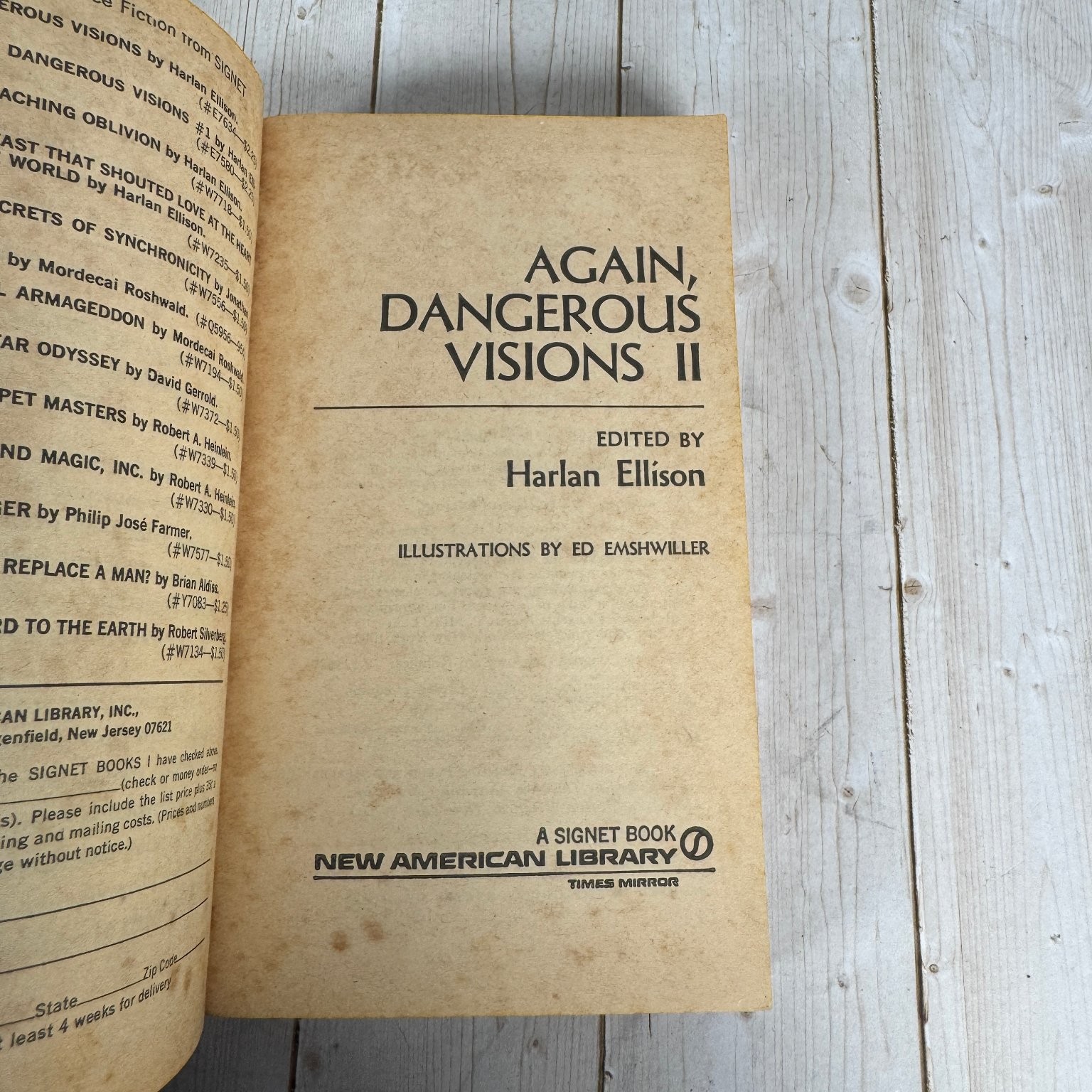 Again, Dangerous Visions Vol 2 Harlan Ellison 1973 1st Signet Sci-Fi Anthology
