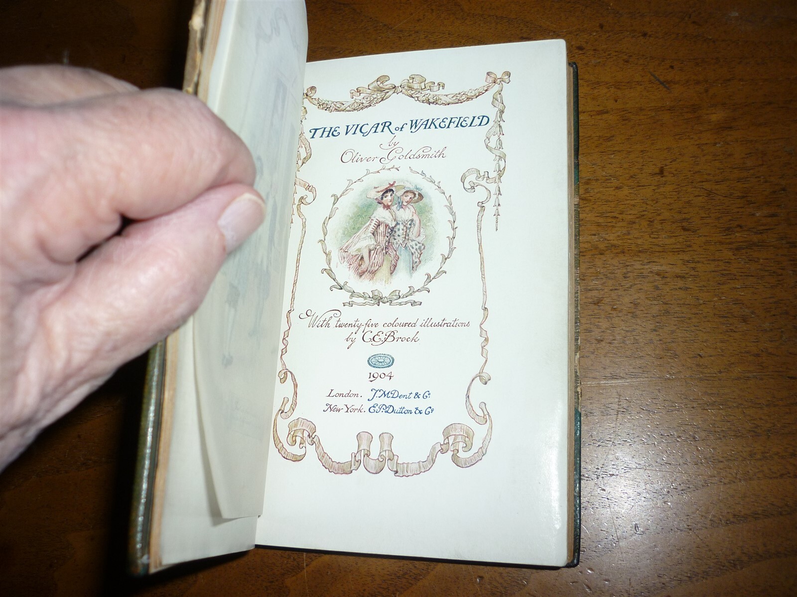 Oliver Goldsmith. Vicar of Wakefield. Dent/Dutton, 1904. Ills. Half-leather. VG.