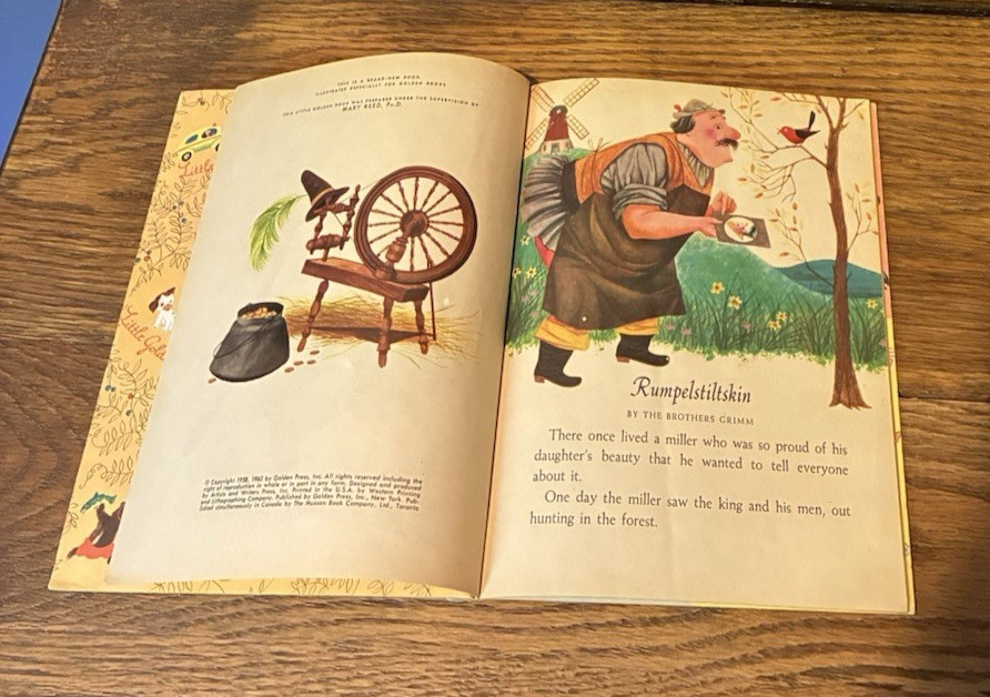 Vintage 1962 Little Golden Book Rumpelstiltskin & The Princess and the Pea