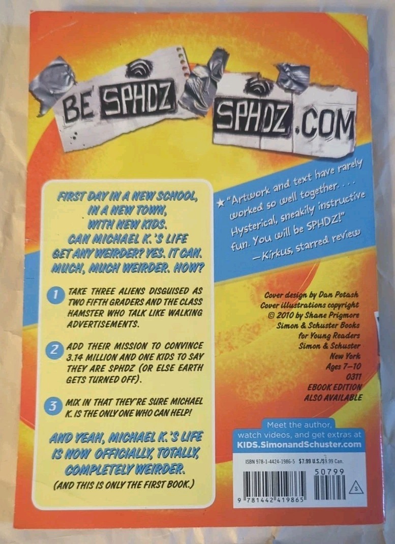 Spaceheadz: SPHDZ Book #1! by Jon Scieszka (2011, Trade Paperback)