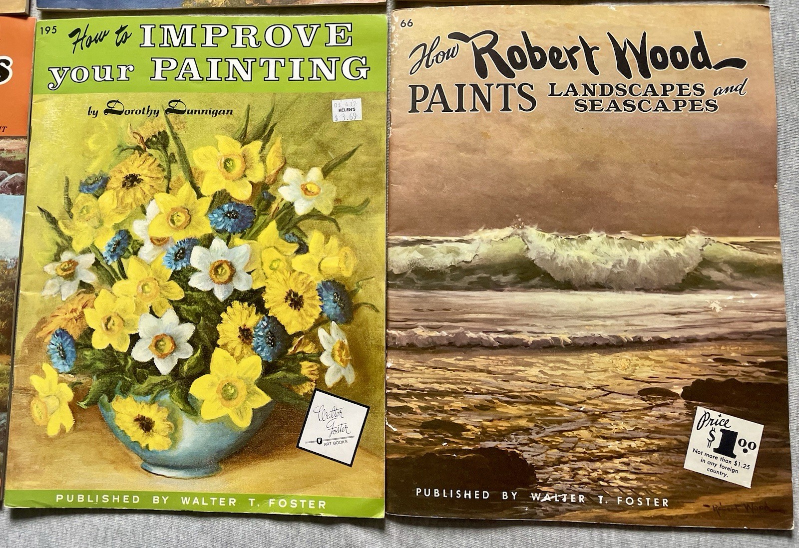 Vintage Lot of 8 WALTER T. FOSTER How To Draw & Paint Instructional Art Books