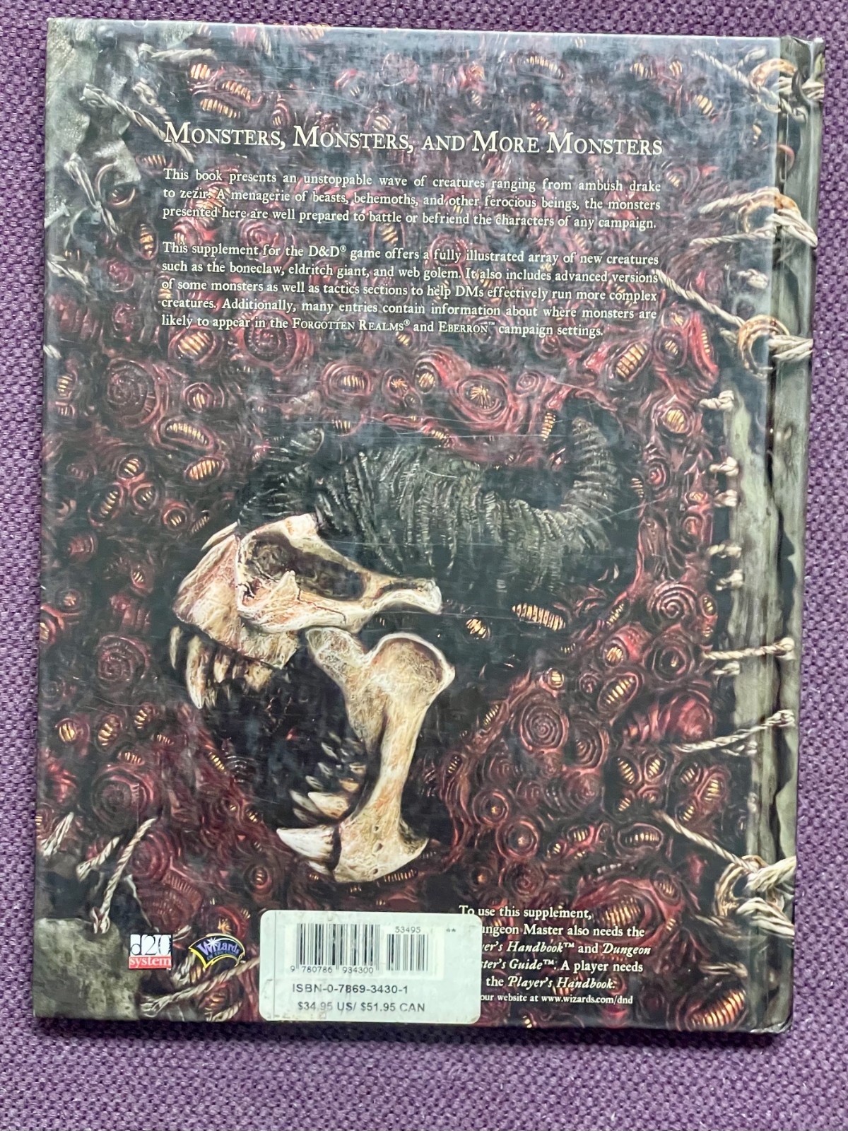Monster Manual 3 : Dungeons and Dragons 3.5 D20 (2003, Hardcover)