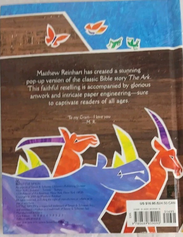 The Ark: A Pop-up by Matthew Reinhart, Reinhart, Matthew, LITE WEAR, Inscription
