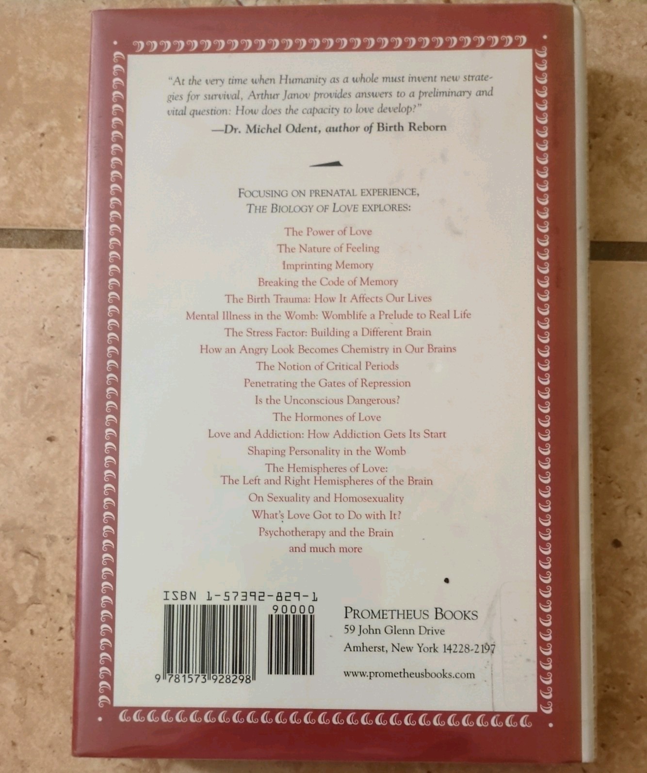 THE BIOLOGY OF LOVE By Arthur Janov – Hardcover *Excellent Condition*